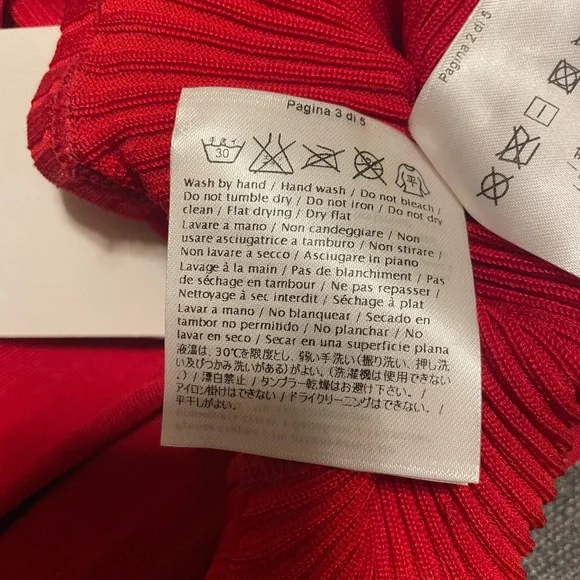 Valentino Silk Blend Ribbed Tights.Brand New. red wine color - Picture 10 of 11